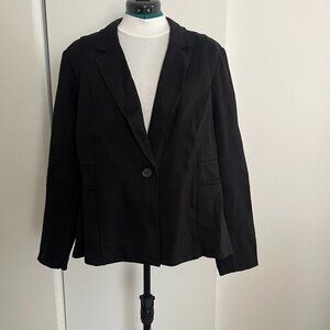 NWT Torrid Studio Ponte Tailored Fit Blazer, Deep Black, sz 2X (18-20)